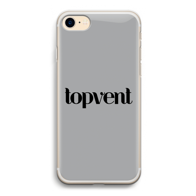 Topvent Grijs Zwart: iPhone 7 Transparant Hoesje