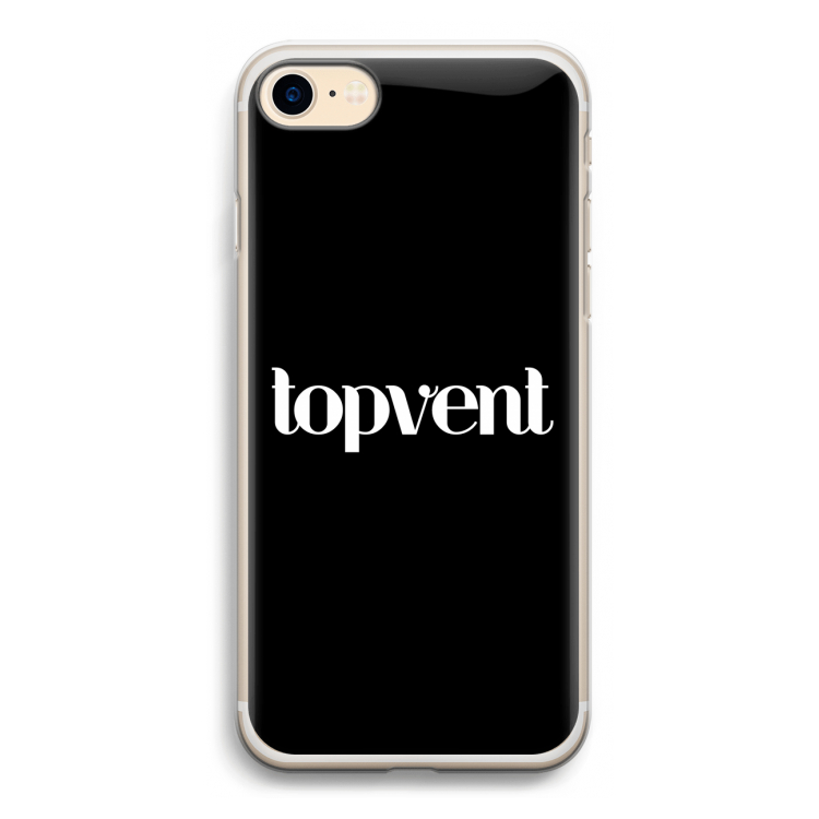 Topvent Zwart: iPhone 7 Transparant Hoesje