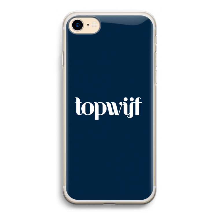 Topwijf Navy: iPhone 7 Transparant Hoesje