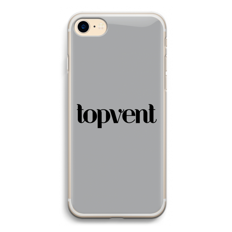 Topvent Grijs Zwart: iPhone 7 Transparant Hoesje