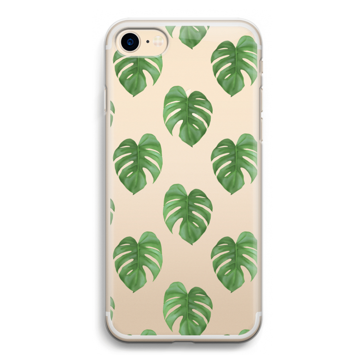 Monstera leaves: iPhone 7 Transparant Hoesje