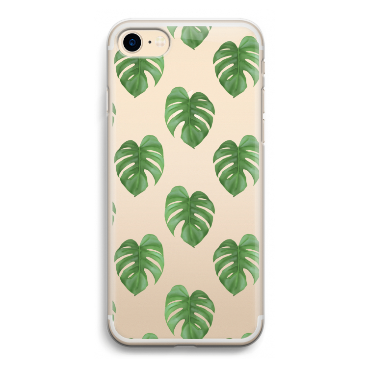 Monstera leaves: iPhone 7 Transparant Hoesje