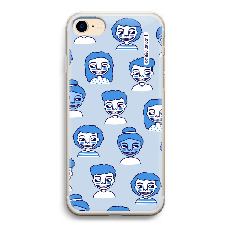 Gezichtjes: iPhone 7 Transparant Hoesje