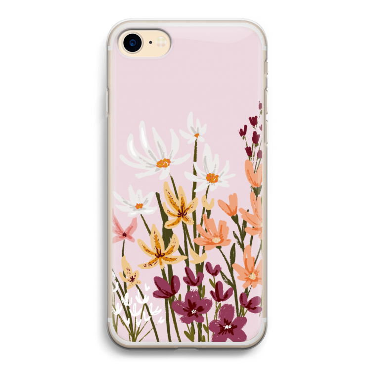Painted wildflowers: iPhone 7 Transparant Hoesje