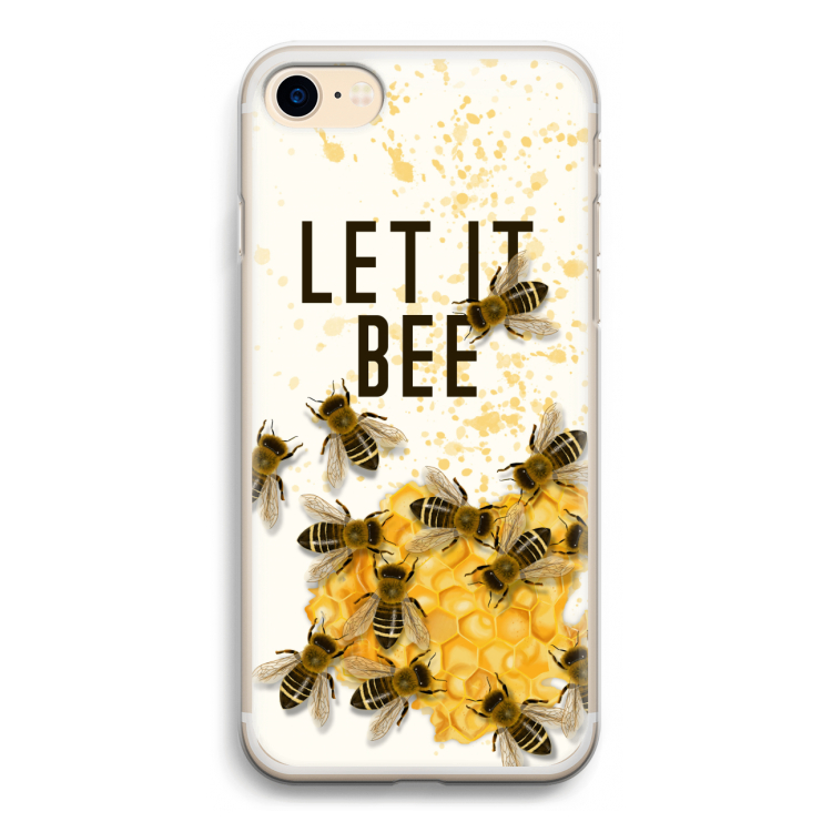 Let it bee: iPhone 7 Transparant Hoesje