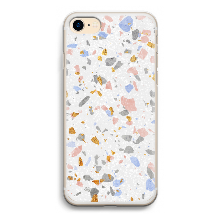 Terrazzo N°8: iPhone 7 Transparant Hoesje