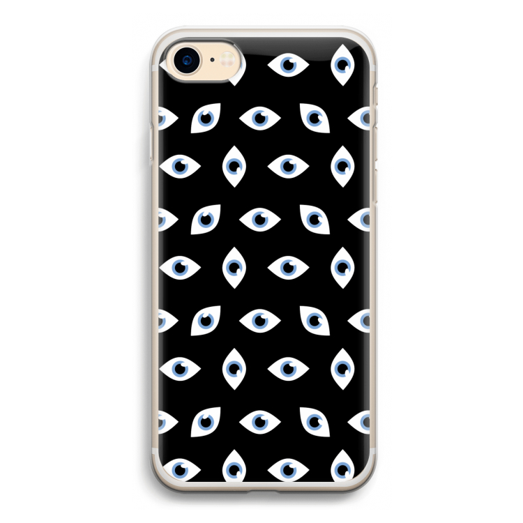 Eyes pattern: iPhone 7 Transparant Hoesje