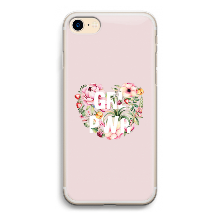GRL PWR Flower: iPhone 7 Transparant Hoesje