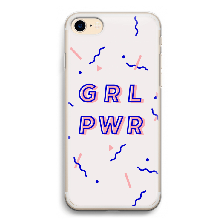 GRL PWR: iPhone 7 Transparant Hoesje