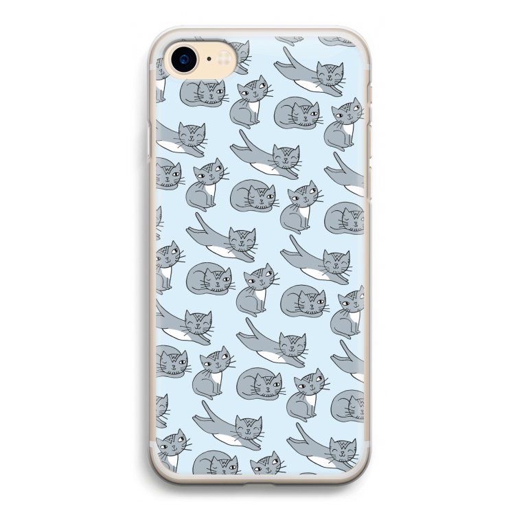 Poezen: iPhone 7 Transparant Hoesje