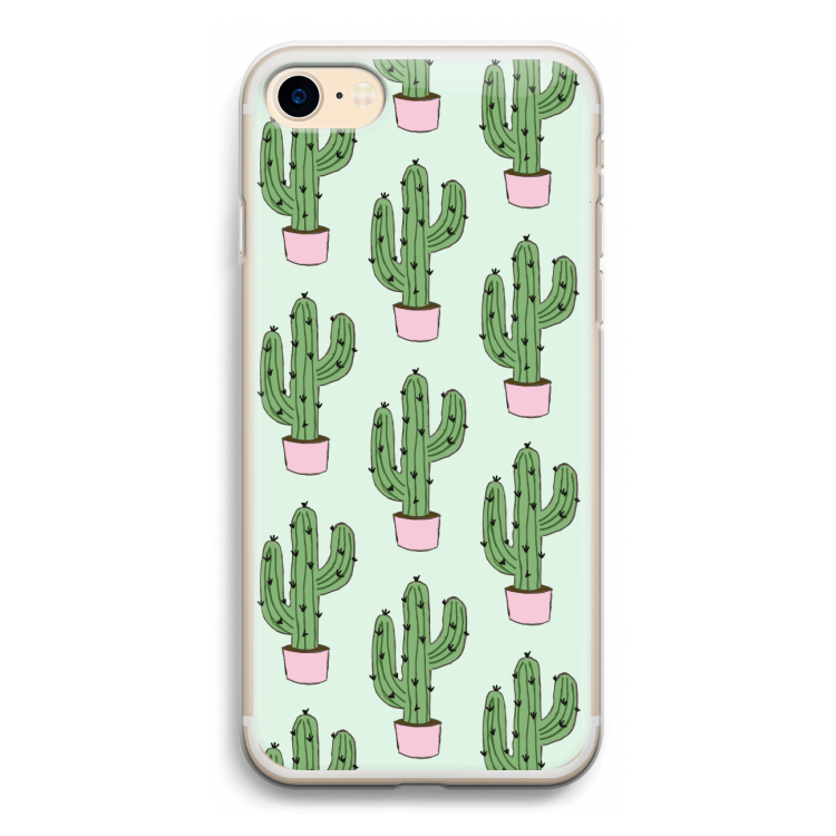 Cactus Lover: iPhone 7 Transparant Hoesje