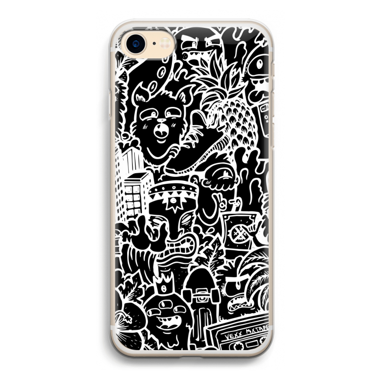Vexx Black Mixtape: iPhone 7 Transparant Hoesje