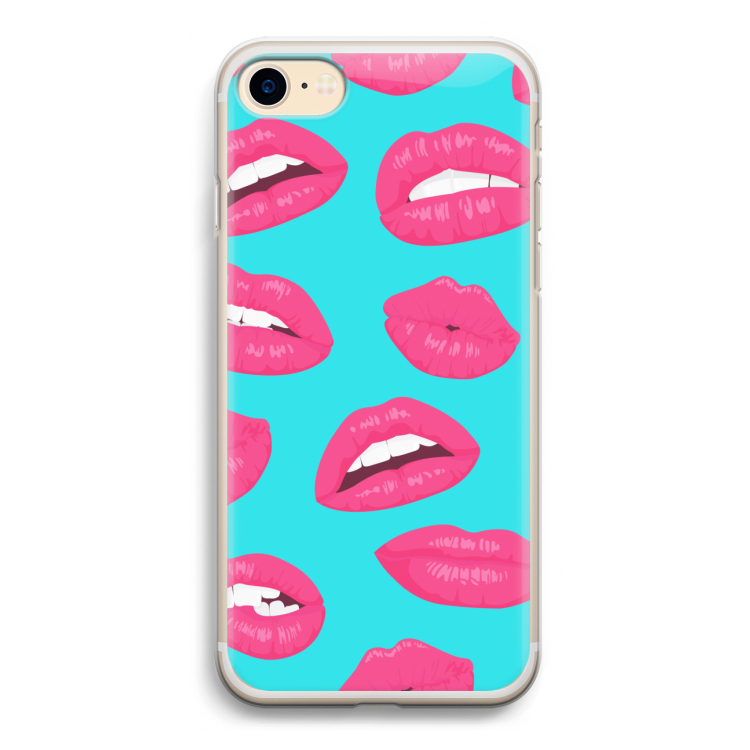 Bite my lip: iPhone 7 Transparant Hoesje
