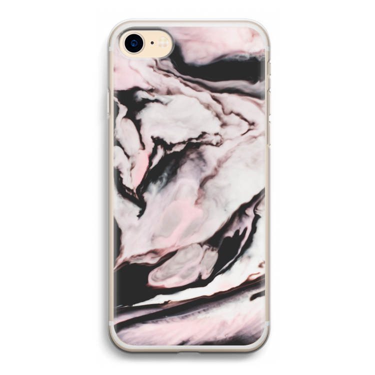 Roze stroom: iPhone 7 Transparant Hoesje