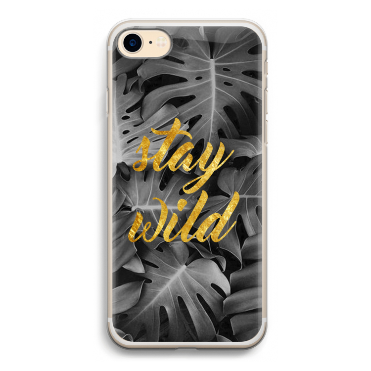 Stay wild: iPhone 7 Transparant Hoesje