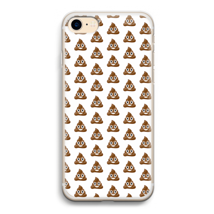 Poop emoji: iPhone 7 Transparant Hoesje