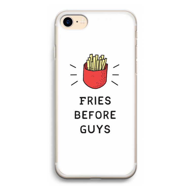 Fries before guys: iPhone 7 Transparant Hoesje