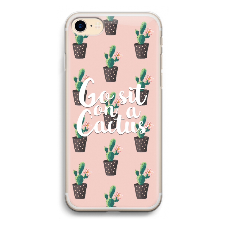 Cactus quote: iPhone 7 Transparant Hoesje