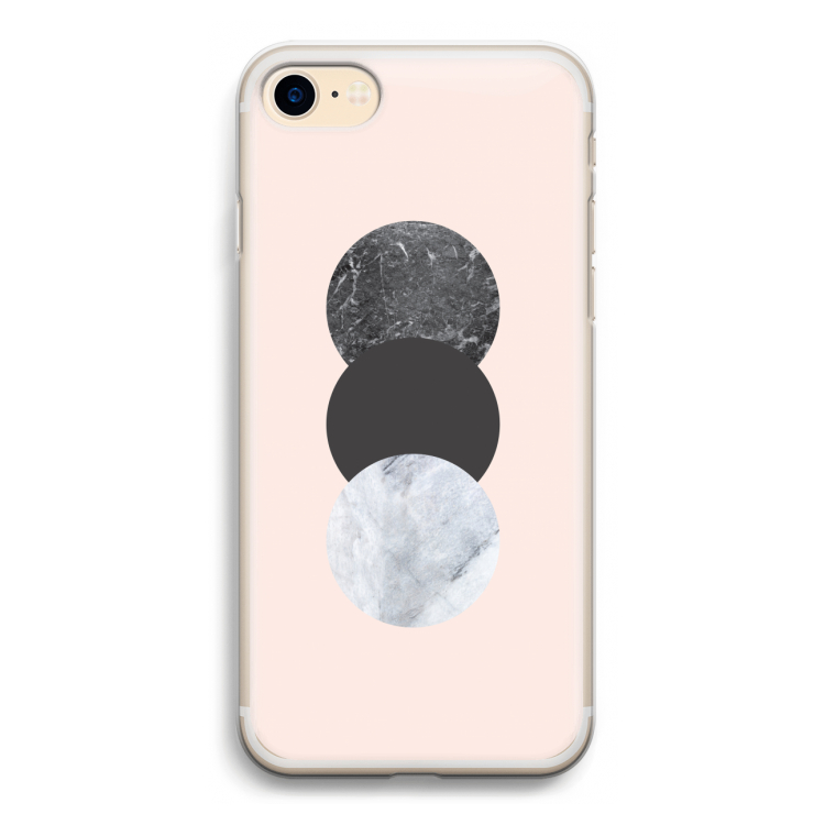 Marmeren cirkels: iPhone 7 Transparant Hoesje