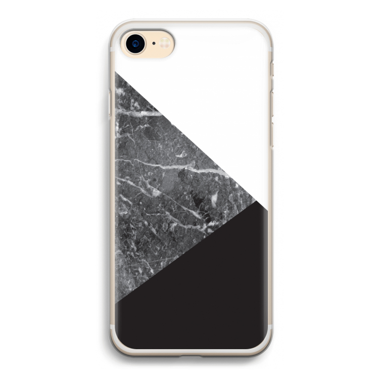 Combinatie marmer: iPhone 7 Transparant Hoesje