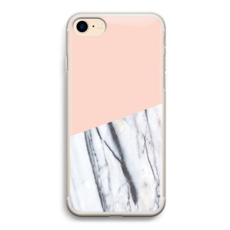 A touch of peach: iPhone 7 Transparant Hoesje