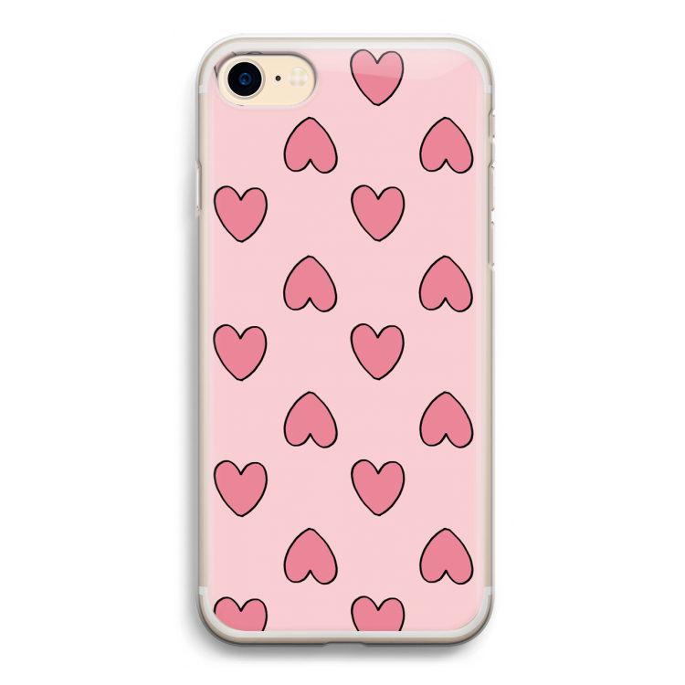 Ondersteboven verliefd: iPhone 7 Transparant Hoesje