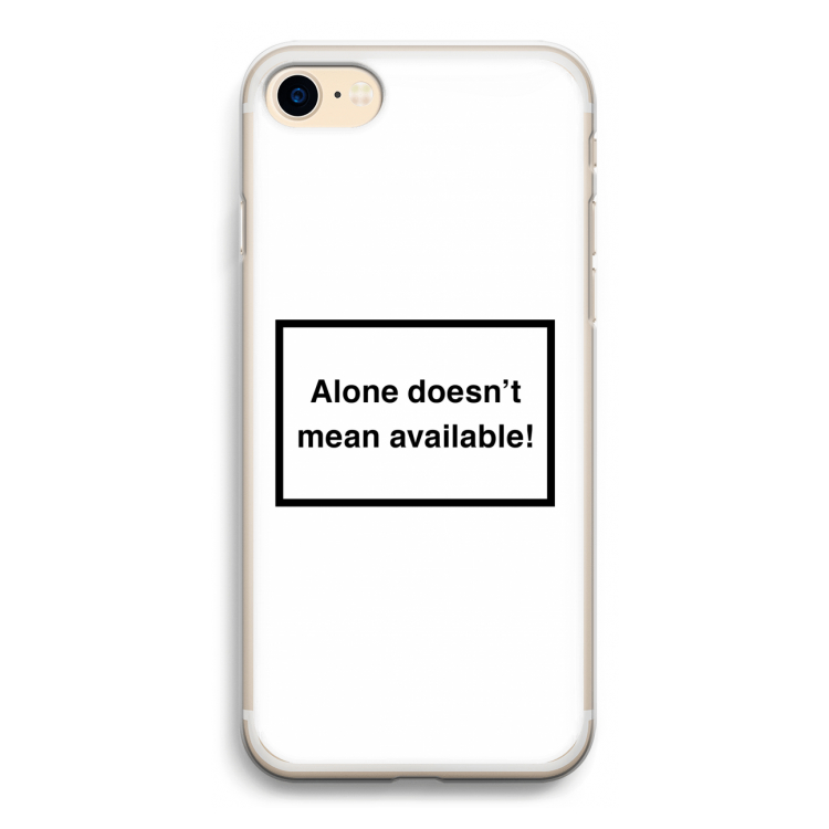 Alone: iPhone 7 Transparant Hoesje
