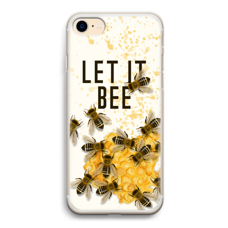 Let it bee: iPhone 7 Transparant Hoesje