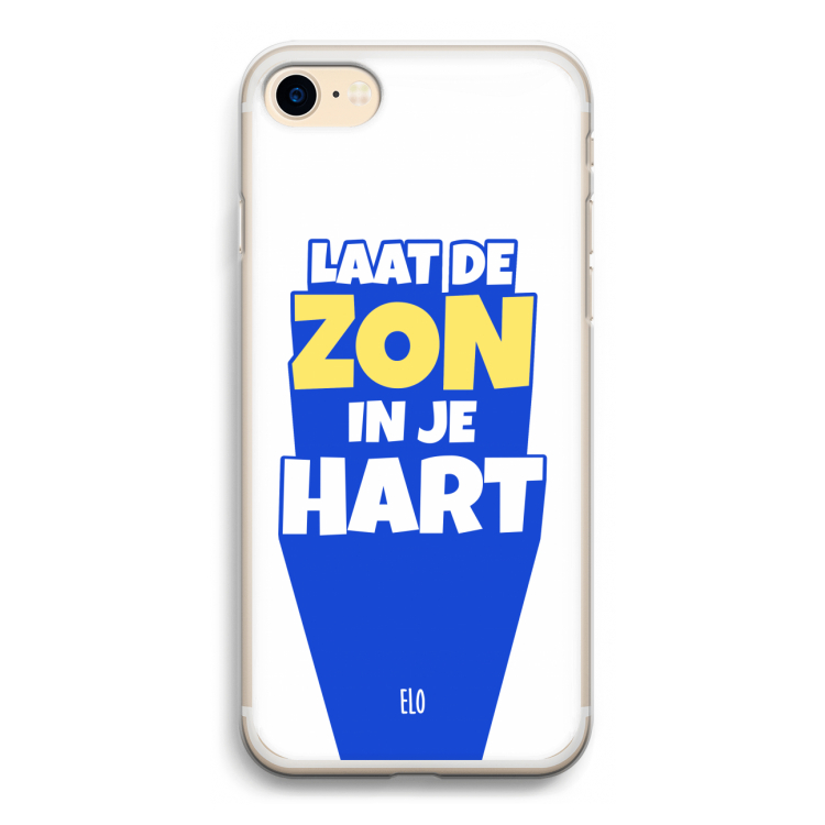 Laat de zon in je hart: iPhone 7 Transparant Hoesje