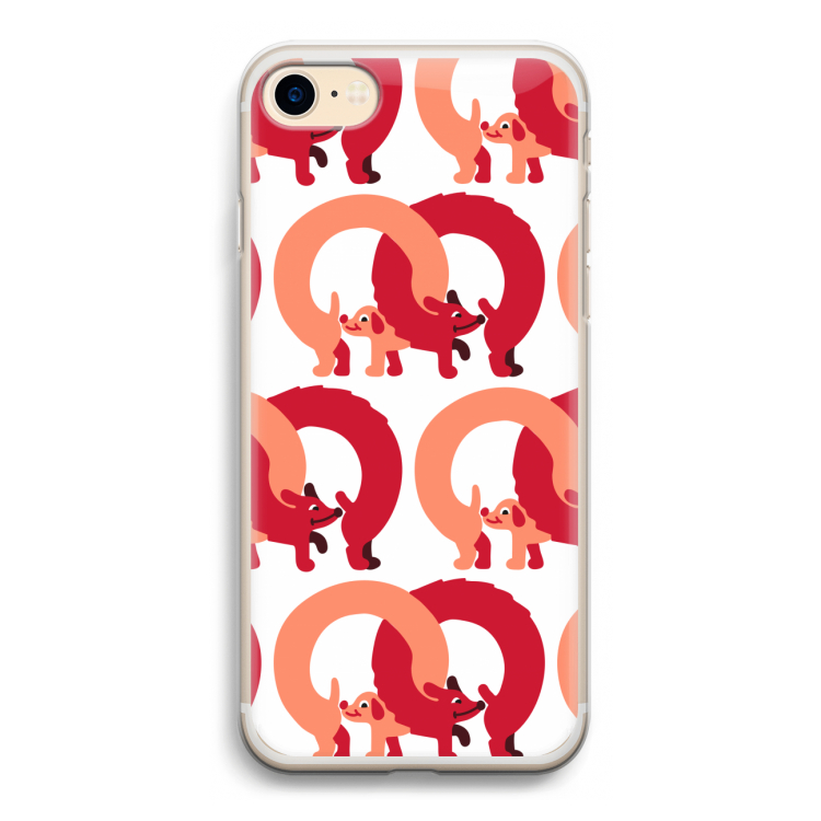Dogs: iPhone 7 Transparant Hoesje