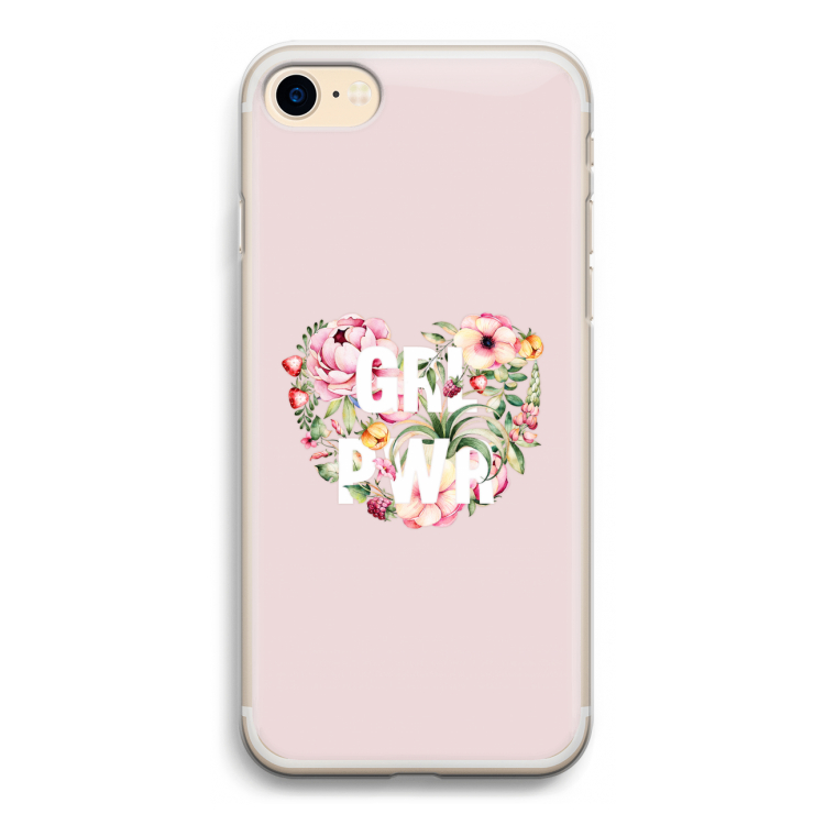 GRL PWR Flower: iPhone 7 Transparant Hoesje