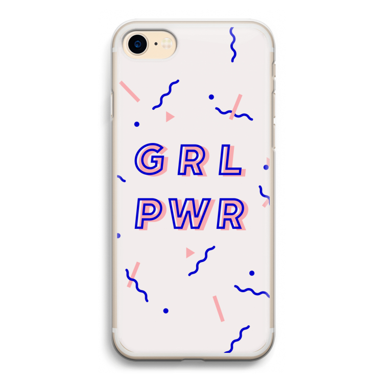 GRL PWR: iPhone 7 Transparant Hoesje