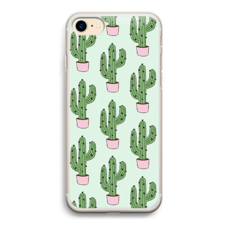 Cactus Lover: iPhone 7 Transparant Hoesje