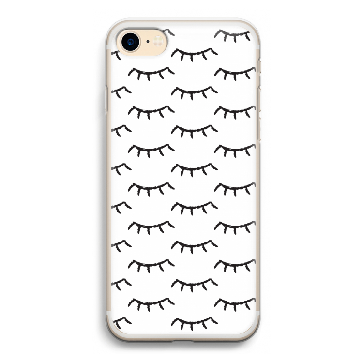 Wimpers: iPhone 7 Transparant Hoesje