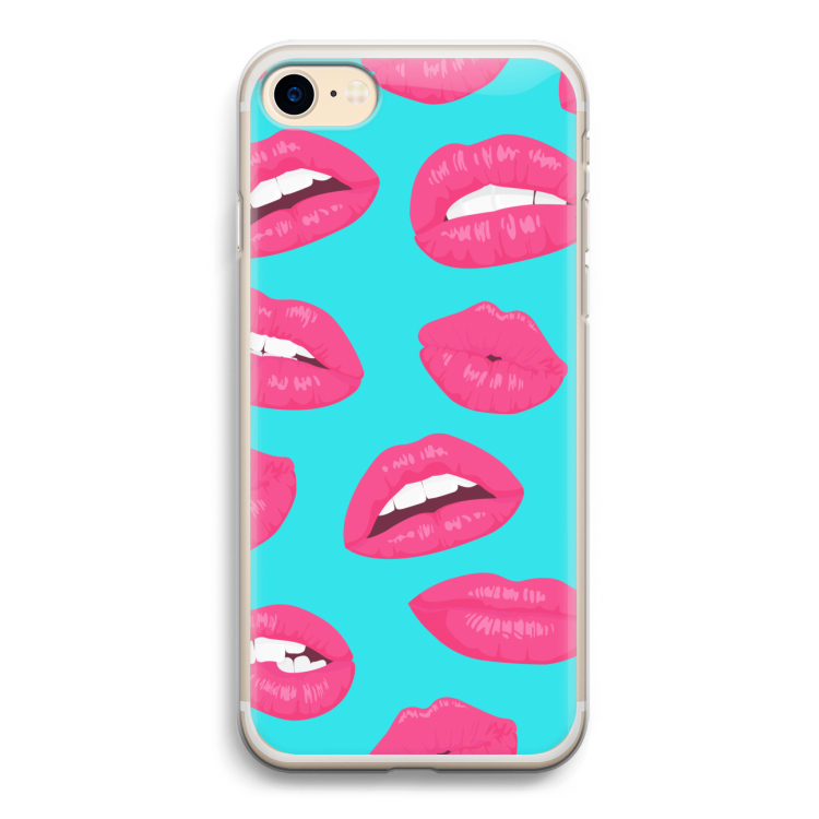Bite my lip: iPhone 7 Transparant Hoesje