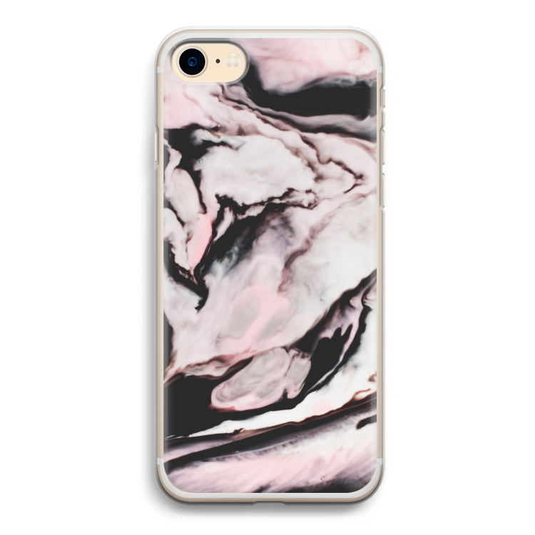 Roze stroom: iPhone 7 Transparant Hoesje