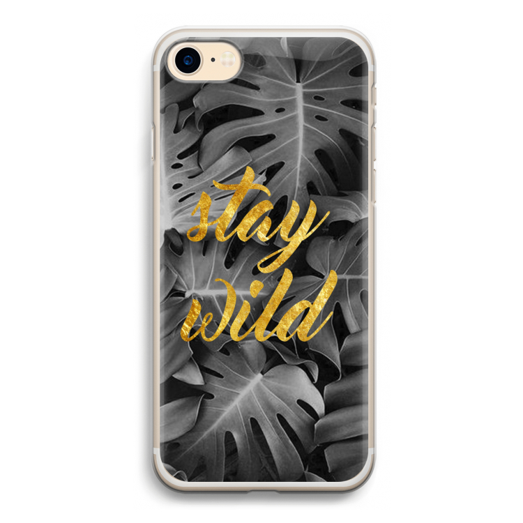 Stay wild: iPhone 7 Transparant Hoesje
