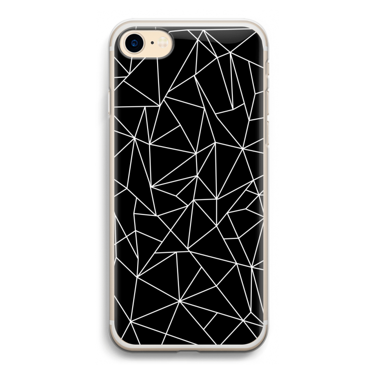 Geometrische lijnen wit: iPhone 7 Transparant Hoesje