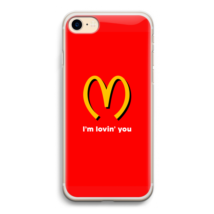 I'm lovin' you: iPhone 7 Transparant Hoesje