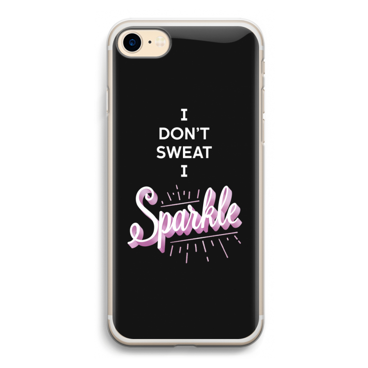 Sparkle quote: iPhone 7 Transparant Hoesje