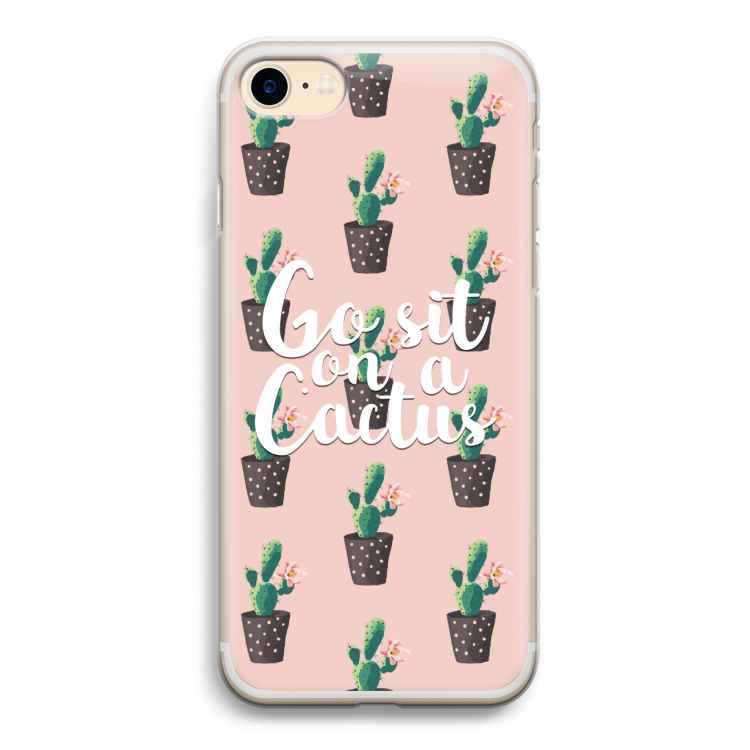 Cactus quote: iPhone 7 Transparant Hoesje