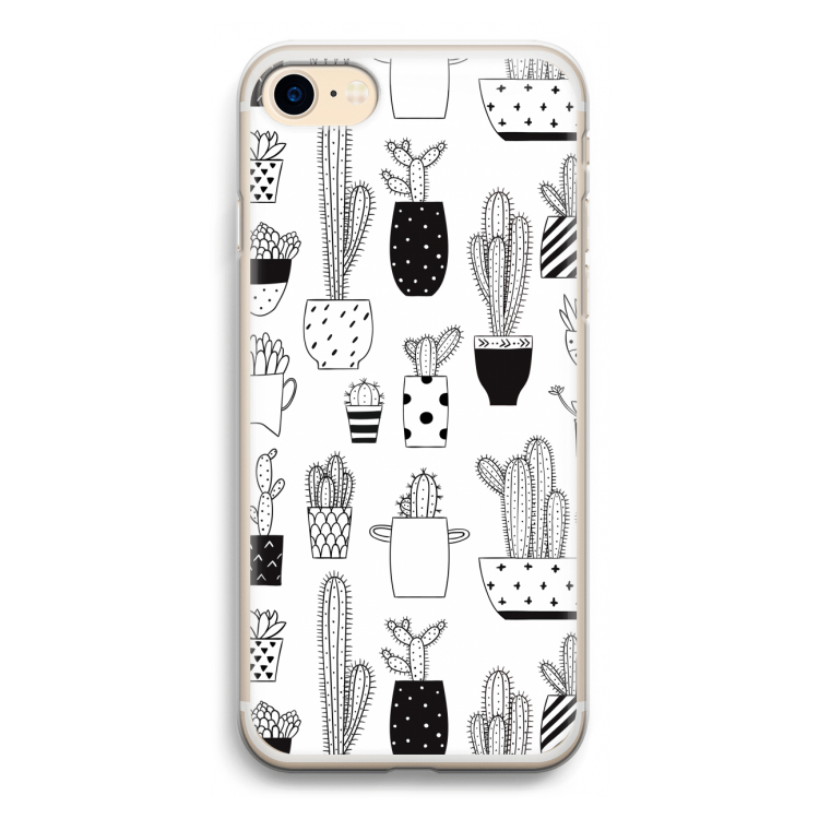 Cactusmotief: iPhone 7 Transparant Hoesje