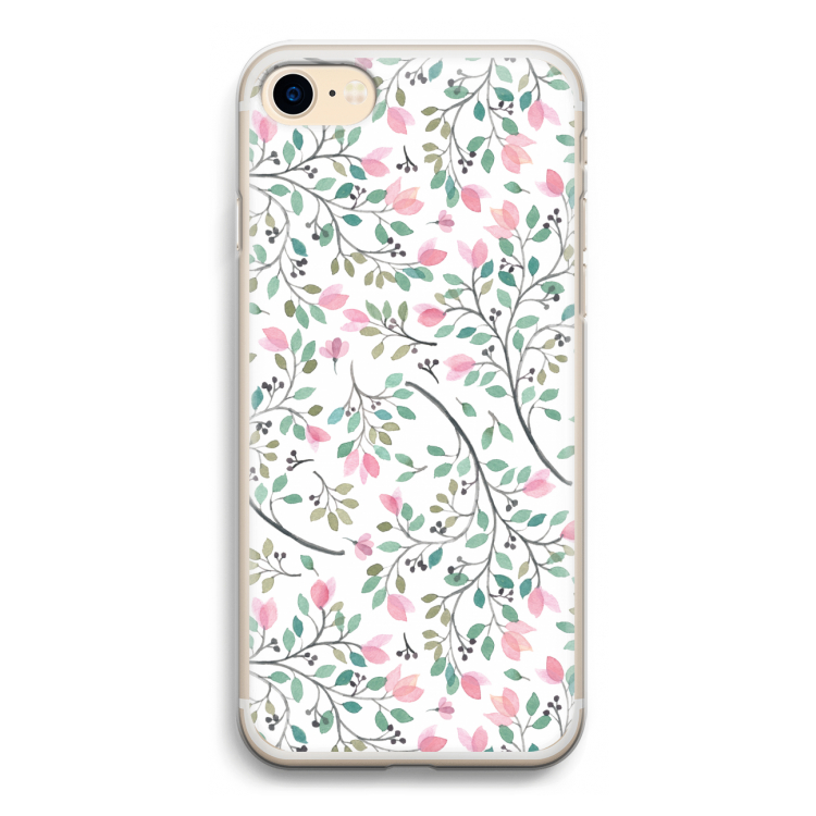 Sierlijke bloemen: iPhone 7 Transparant Hoesje