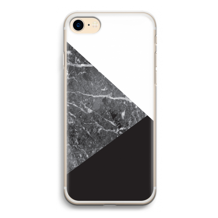 Combinatie marmer: iPhone 7 Transparant Hoesje