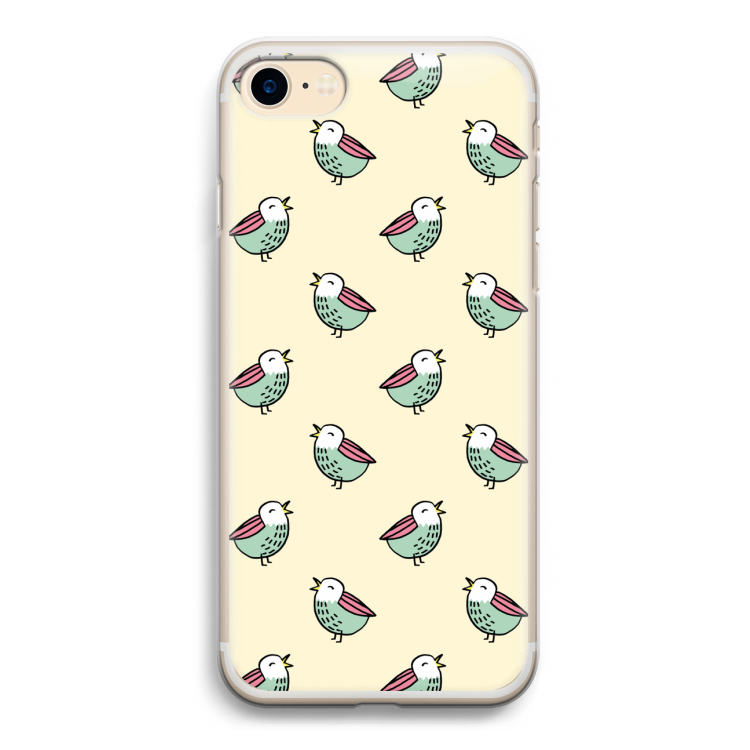 Vogeltjes: iPhone 7 Transparant Hoesje