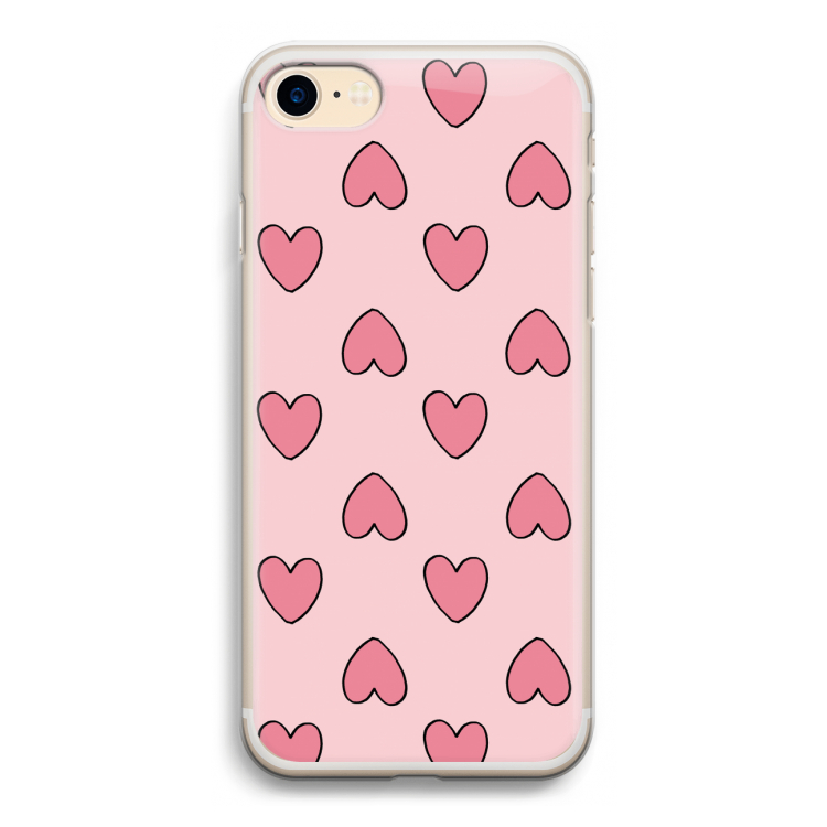 Ondersteboven verliefd: iPhone 7 Transparant Hoesje