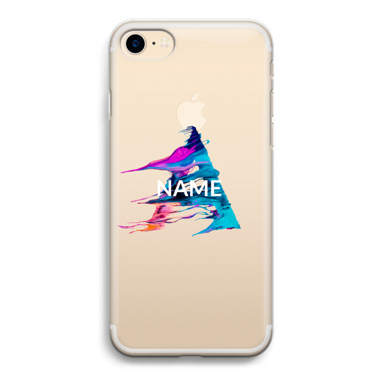 Abstract Spectrum: iPhone 7 Transparant Hoesje