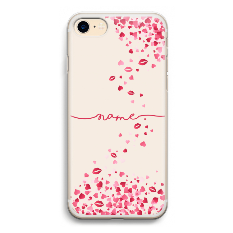 Hartjes en kusjes: iPhone 7 Transparant Hoesje