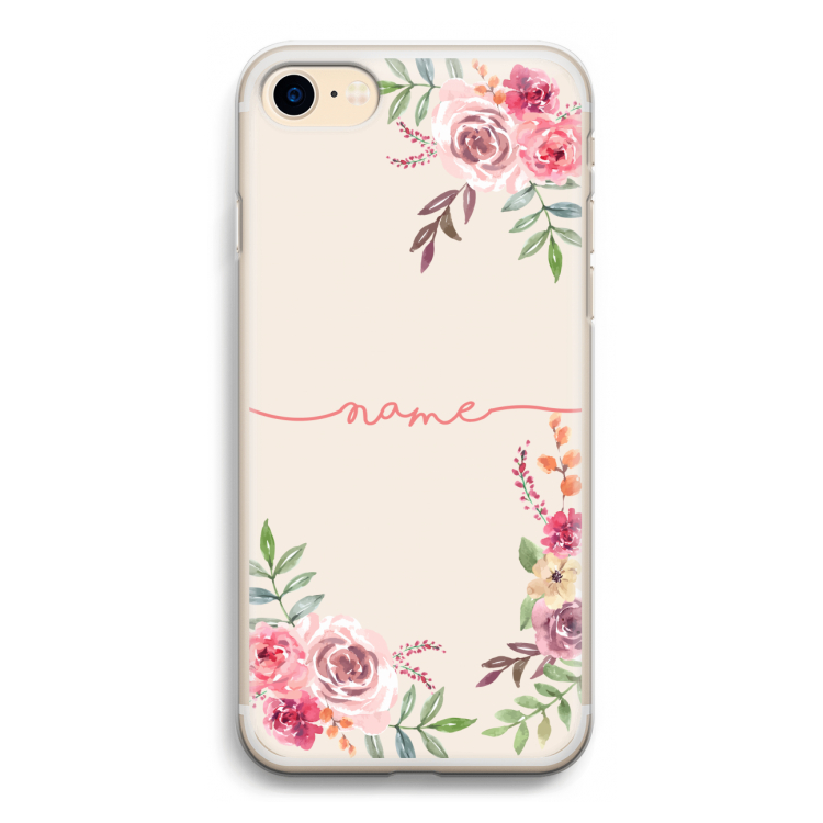 Rozen: iPhone 7 Transparant Hoesje