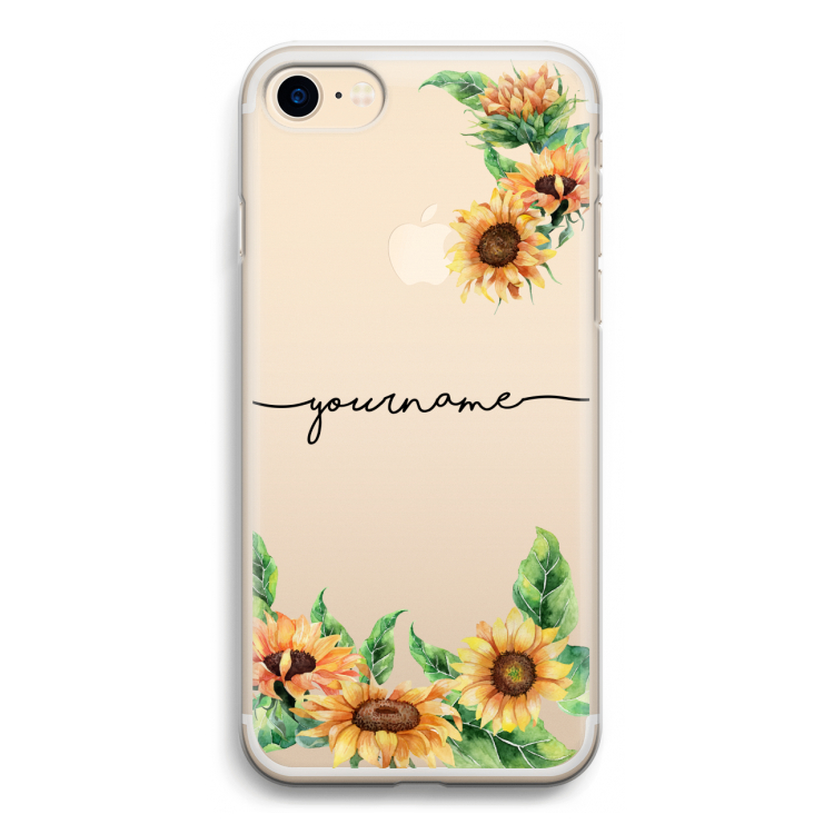 Zonnebloemen: iPhone 7 Transparant Hoesje
